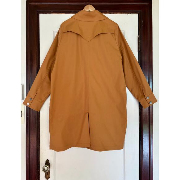 Universal Standard $248 Tan Brown Spring Raincoat Trench Coat NWT- Size 12/14 - Picture 2 of 8